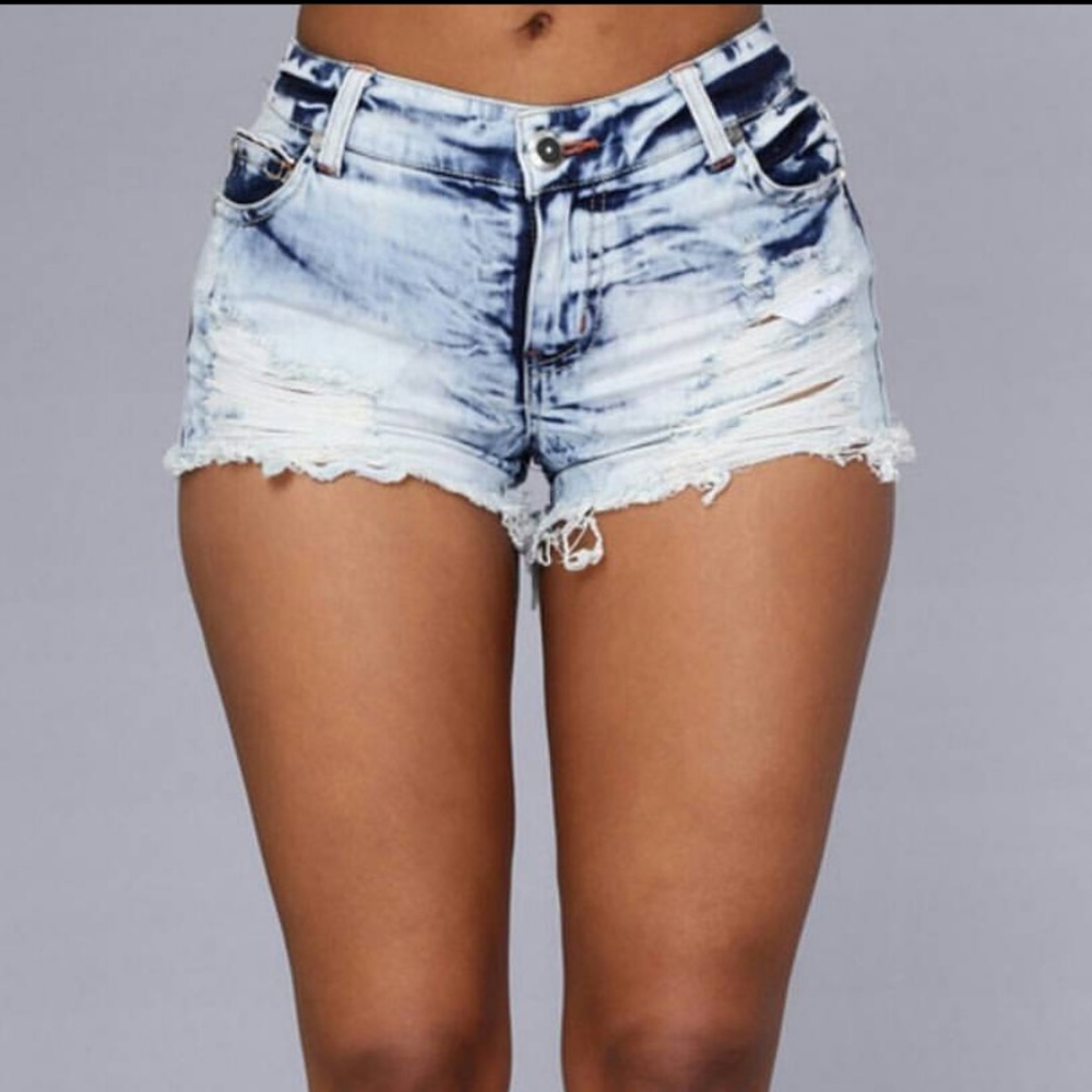 Womens' Destroyed Denim Shorts